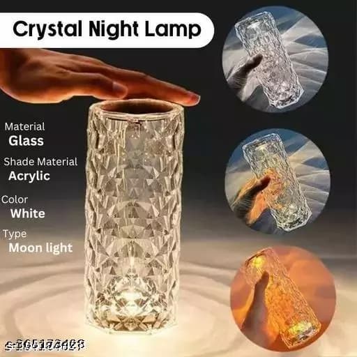 Crystal Diamond Table Lamp with Remote, 16 Color Changing Touch Lamp USB Rechargeable Romantic Rose Diamond Table Lamps, Remote Touch Creative Lights for Bedroom Living Room Party Dinner Decor