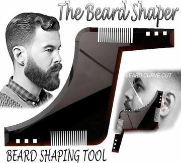 Pack of 2 Beard Shaping Tool & Facial Hair Styling Template Guide & Beard Shaper comb tool