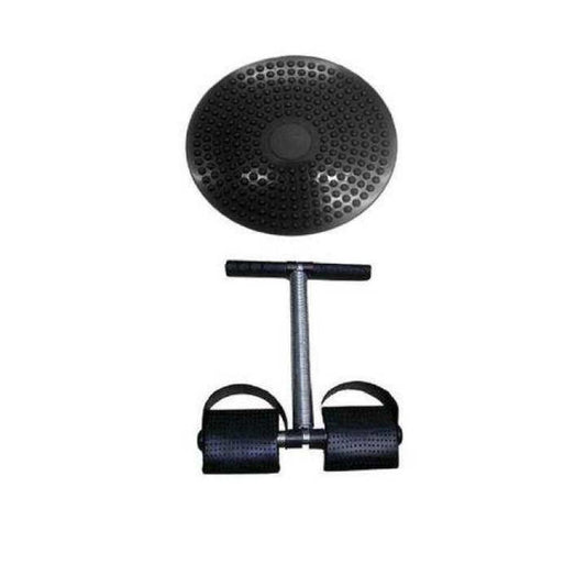 Pack Of 2 - Waist Trimmer Twister Disc + Tummy Trimmer Single - Black