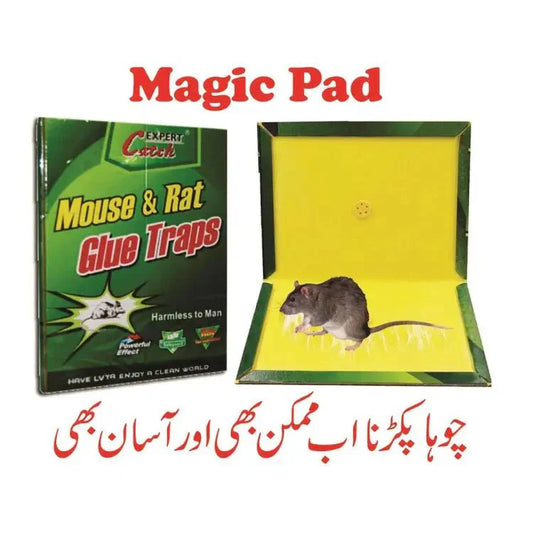 Pack of 5 - Expert Catch Mouse and Rat Glue Catch Trap - Reuseable