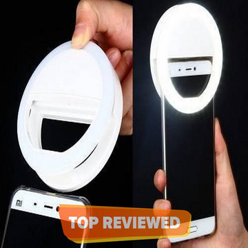 Pack of 2 Premium Quality Selfie Ring Light Rechargeable 36 LED's 3 Level Brightness For All Android And IOS