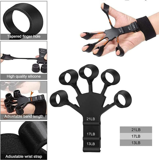 Pack of 2 Finger Gripper Hand Forearm Trainer Hand Strengthener For Workout 1 Piece