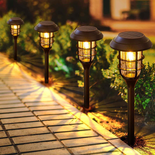 Solar Outdoor Lights,12 Pack LED Solar Lights Outdoor Waterproof, Solar Walkway Lights Maintain 10 Hours of Lighting for Your Garden, Landscape, Path, Yard, Patio, Driveway