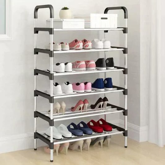 6 Layer shoe rack Heavyweight Organize Tier Colored stainless steel Stackable Shoes Amazing Organizer Storage Stand