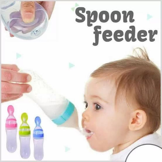 Pack of 2 Baby Spoon Feeder Silicone Spoon Feeder Multicolor