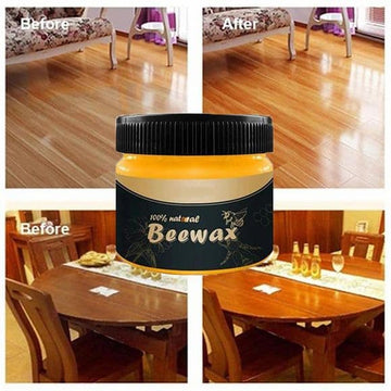 Bundle of 2 Beewax – Traditional Beeswax Polish For Wood & Furniture, All-Purpose Beewax For Wood Cleaner And Polish Wipes