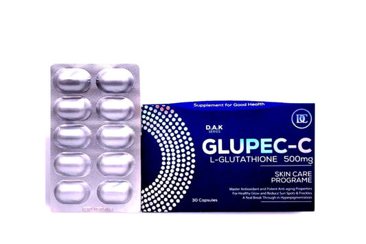 GLUPEC-C (L-GLUTATHIONE) Whitening Capsules – 500mg