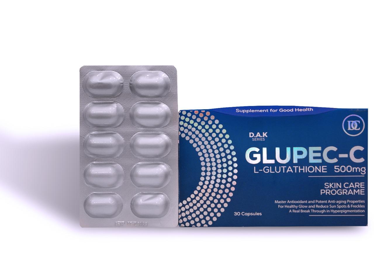 GLUPEC-C (L-GLUTATHIONE) Whitening Capsules – 500mg