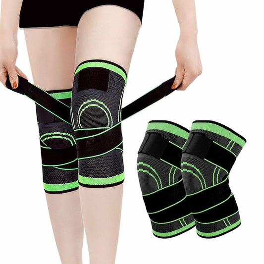 Pack of 2 Sports Knee Support Pads Braces Adjustable Knee Sleeves for Knee Pain Relief 2 Pieces