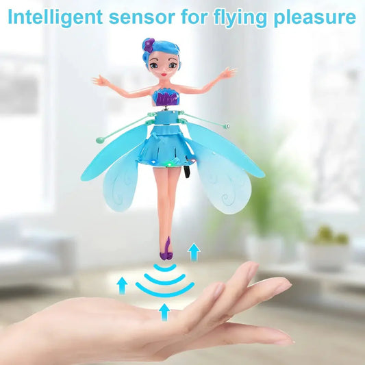 Magic Flying Fairy Flying Doll Princess Barbie Doll - USB Rechargeable Gesture Sensing Induction Flying Indoor Toy