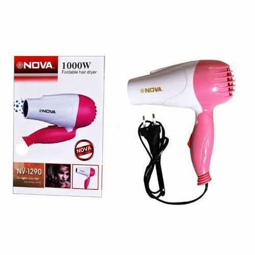 Nova 1290 Professional Foldable Hair Dryer 1000W (Multicolor)