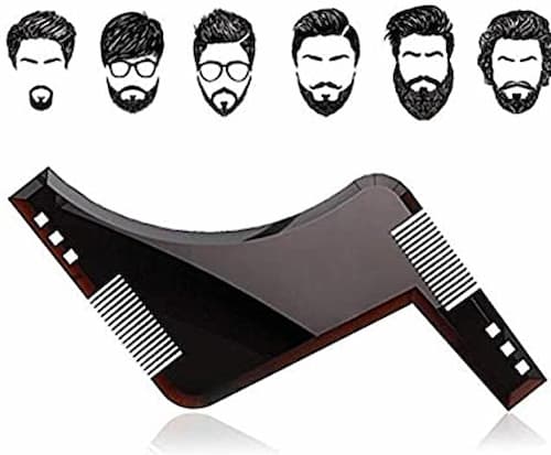 Pack of 2 Beard Shaping Tool & Facial Hair Styling Template Guide & Beard Shaper comb tool