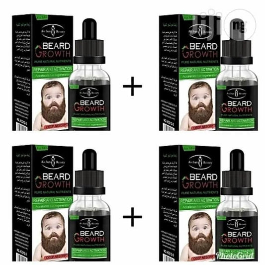 Pack of 4 Beard Growth Oil