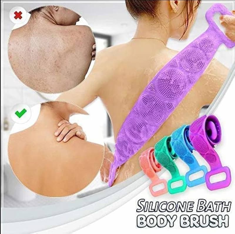 Pack of 2 Silicone Back Scrubber Soft Massage For Shower