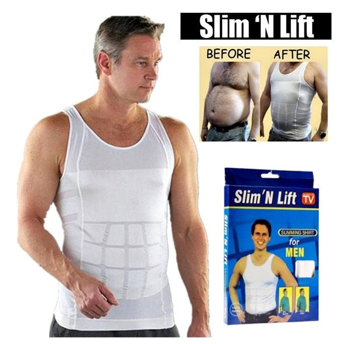 Slim N Lift Slimming Vest for Men - White